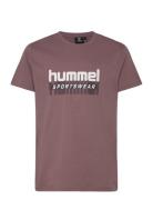 Hmltukas T-Shirt S/S Sport T-Kortærmet Skjorte Burgundy Hummel