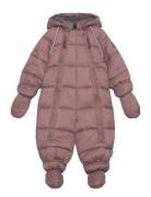 Puff Baby Suit W Acc Rec. Outerwear Coveralls Snow-ski Coveralls & Sets Purple Mikk-line