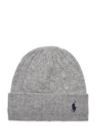 Cable-Knit Wool-Cashmere Beanie Accessories Headwear Beanies Grey Polo Ralph Lauren