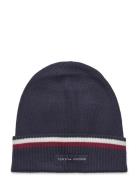 Th Corp Love Solid Stripe Beanie Accessories Headwear Beanies Navy Tommy Hilfiger