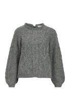 Objsmilla Knit Re L/S Pullover Cc1 Aw Tops Knitwear Jumpers Grey Object