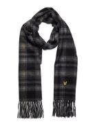 Tartan Cashmere Scarf Accessories Scarves Winter Scarves Grey Lyle & Scott