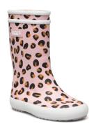 Ai Lolly Pop Play3 Leopard 2 Shoes Rubberboots High Rubberboots Pink Aigle