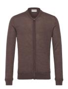 Bs Alon Regular Fit Knitwear Tops Knitwear Full Zip Jumpers Brown Bruun & Stengade