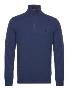 Wool Quarter-Zip Sweater Tops Knitwear Half Zip Jumpers Navy Polo Ralph Lauren