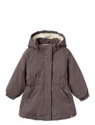 Nmfgerda Padded Long Jacket Fo Lil Foret Jakke Grey Lil'Atelier