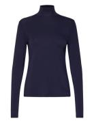 Cc Heart Sofia Turtleneck Blouse Tops T-shirts & Tops Long-sleeved Navy Coster Copenhagen