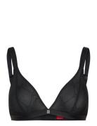 Triangle Sporty Lace Lingerie Bras & Tops Soft Bras Bralette Black HUGO