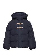 Hood Quilted Coat Foret Jakke Navy Mango