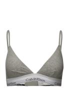 Unlined Triangle Lingerie Bras & Tops Soft Bras Bralette Grey Calvin Klein