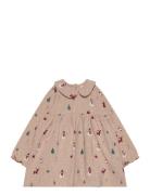 Body Dress Ls Dresses & Skirts Dresses Baby Dresses Long-sleeved Baby Dresses Beige Fixoni