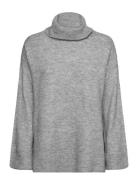 Virolfie L/S Highneck Knit Pullover/Ka Tops Knitwear Jumpers Grey Vila