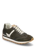 Dani Suede & Leather Sneaker Low-top Sneakers Green Lauren Ralph Lauren