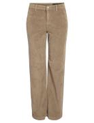 Nmcord Yolanda Nw Wide Leg Corduroy Bottoms Trousers Wide Leg Beige NOISY MAY