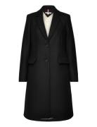 Wool Blend Classic Coat Outerwear Coats Winter Coats Black Tommy Hilfiger