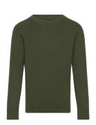 Kobphil Crew Neck Pullover L/S Knt Tops Knitwear Pullovers Khaki Green Kids Only