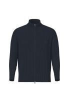 Slhdry Ls Knit Relaxed Full Zip Tops Knitwear Full Zip Jumpers Navy Selected Homme