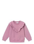 Nmfolilas Nreg Sweat Bru Tops Sweatshirts & Hoodies Sweatshirts Pink Name It