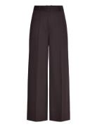 Evelyn Bottoms Trousers Wide Leg Brown Reiss