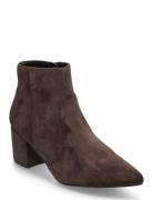 Biadevived Ankle Boot Faux Suede Shoes Boots Ankle Boots Ankle Boots With Heel Brown Bianco