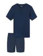 Pyjama Short Pyjamas Nattøj Navy Schiesser