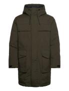 Apex Canvas? Long Padded Coat - Grs Parka Jakke Khaki Green Knowledge Cotton Apparel