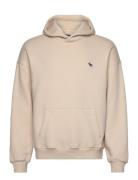 Anf Mens Sweatshirts Tops Sweatshirts & Hoodies Hoodies Beige Abercrombie & Fitch