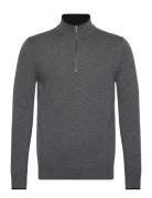 Core Merino Quarter Zip Tops Knitwear Half Zip Jumpers Grey Michael Kors