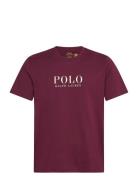 Logo Cotton Jersey Sleep Shirt Underwear Night & Loungewear Pyjama Tops Burgundy Polo Ralph Lauren Underwear