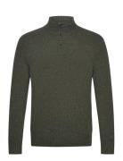 Speckled Wool-Blend Mockneck Sweater Tops Sweatshirts & Hoodies Sweatshirts Khaki Green Polo Ralph Lauren