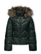 Kogfever Short Puffer Otw Foret Jakke Green Kids Only