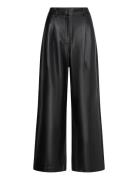 Crolenda Pu Wide Leg Trousers Bottoms Trousers Wide Leg Black French Connection