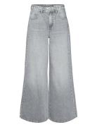 Vmannet Mr Wide Belt Jeans Li218 Bottoms Trousers Wide Leg Grey Vero Moda