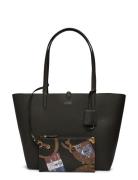 Faux-Leather Reversible Tote Bag Shopper Taske Black Lauren Ralph Lauren