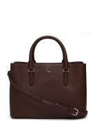 Leather Small Marcy Satchel Bags Small Shoulder Bags-crossbody Bags Brown Lauren Ralph Lauren