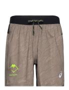 Fujitrail All Over Print 5In Short Sport Shorts Sport Shorts Beige Asics