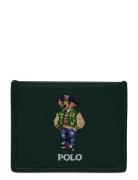 Polo Bear Leather Card Case Accessories Wallets Classic Wallets Green Polo Ralph Lauren