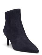 Classic Bootie Pointed Low Shoes Boots Ankle Boots Ankle Boots With Heel Navy Apair