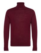 Merino Knit Roll-Neck Tops Knitwear Turtlenecks Burgundy Lindbergh