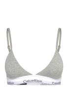 Lightly Lined Triangle Lingerie Bras & Tops Soft Bras Bralette Grey Calvin Klein