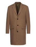 Recycled Wool Coat Uldfrakke Frakke Brown Lindbergh