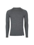 Men's Merino Long Sleeved Shirt Tops T-Langærmet Skjorte Grey Danish Endurance