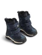 Winterboot Trailor Tex Vinterstøvler Med Burrebånd Navy Wheat