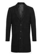 Jjeharrison Wool Coat Sn Uldfrakke Frakke Black Jack & J S