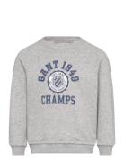 Gant 1949 Raglan C-Neck Tops Sweatshirts & Hoodies Sweatshirts Grey GANT