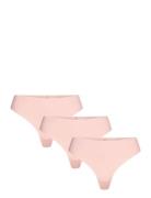 3 Pack Thong G-streng Undertøj Pink Calvin Klein