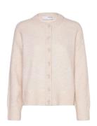 Slfrena Ls Knit Cardigan Camp Tops Knitwear Cardigans Cream Selected Femme