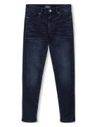 Kobdraper Jax Tapered Coated Jeans Bottoms Jeans Regular Jeans Blue Kids Only