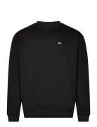 Tjm Reg S Flag Crew Tops T-Langærmet Skjorte Black Tommy Jeans