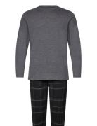 L/S Pant Set Pyjamas Nattøj Grey Calvin Klein